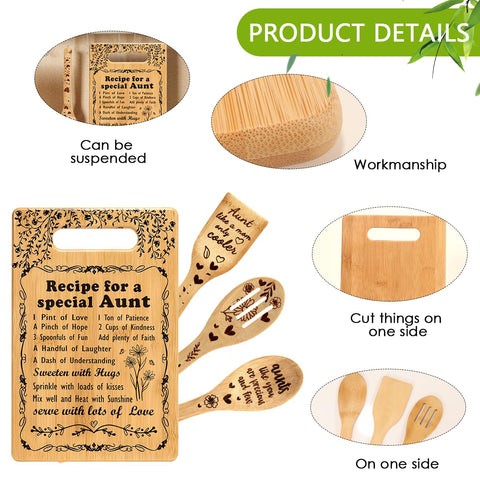 TuSuQing conjunto utensilios de cocina bambú, práctico para cocinar en casa.