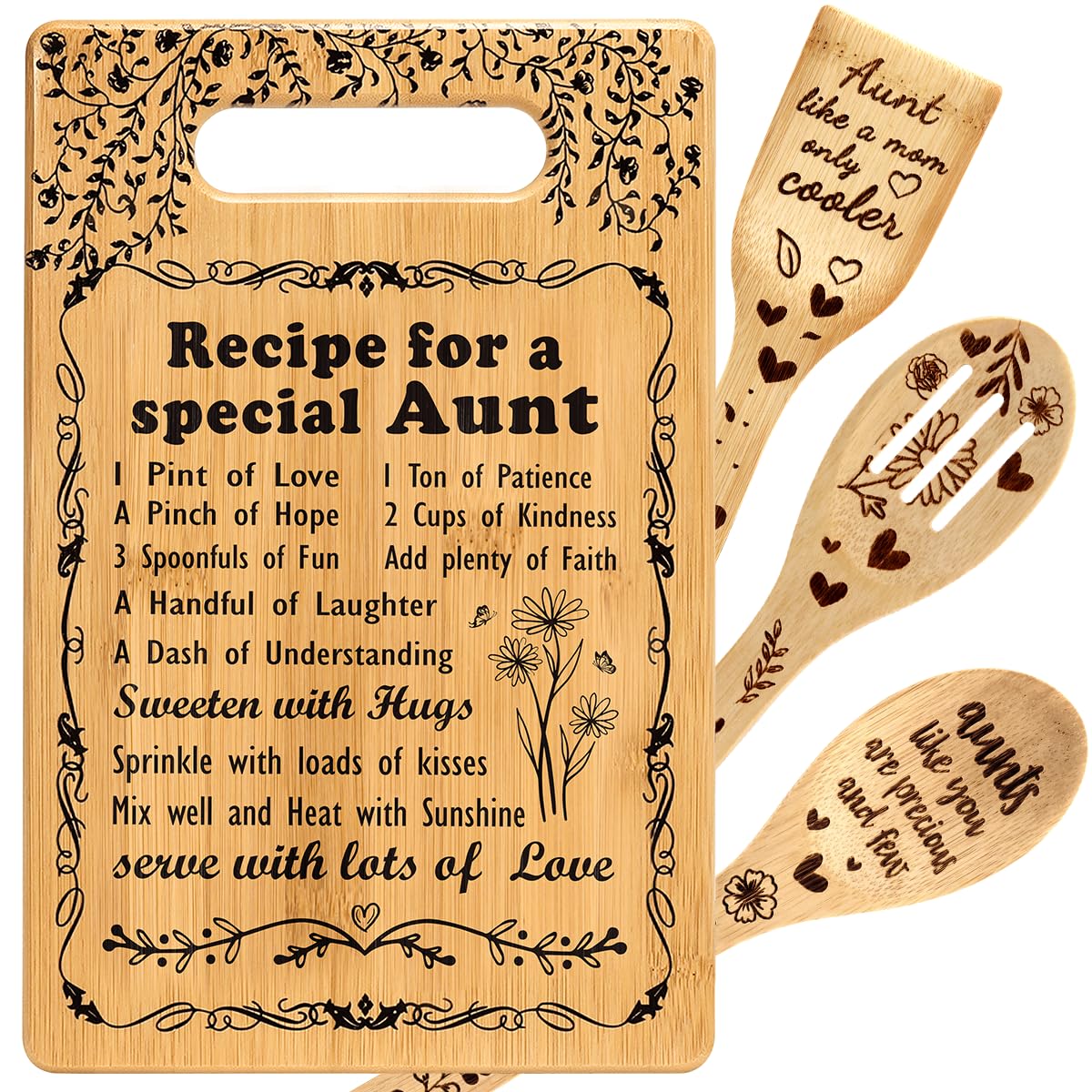 TuSuQing tabla de cortar de bambú, práctica y decorativa para la cocina.