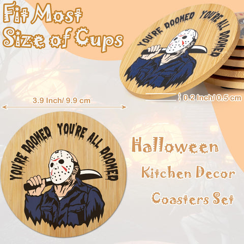 TuTuArt posavasos terror personaje dos: perfecto para fiestas temáticas y bebidas