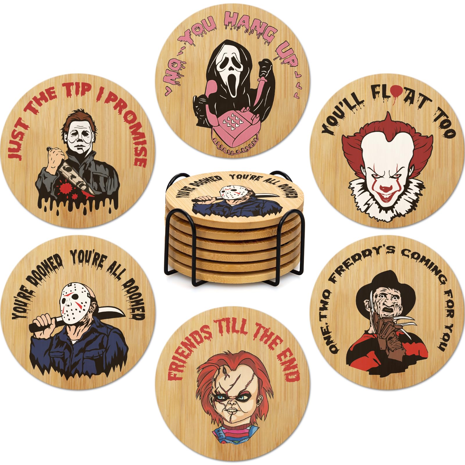 TuTuArt posavasos terror personaje uno: ideal para decorar la mesa de café en noche de brujas