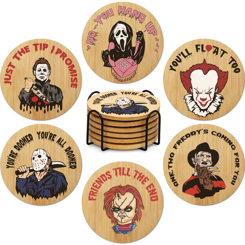 TuTuArt posavasos terror personaje uno: ideal para decorar la mesa de café en noche de brujas