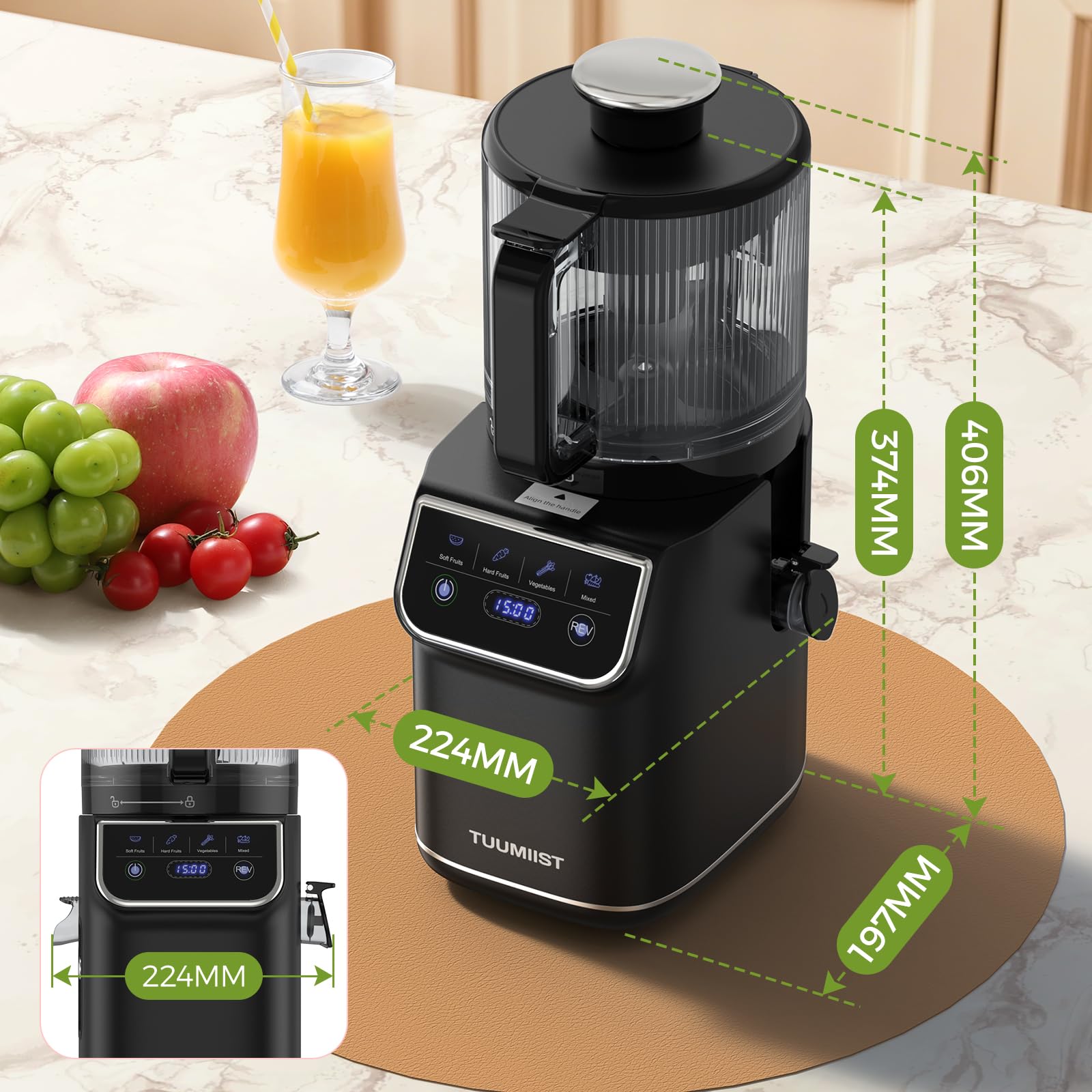 TUUMIIST reversa automática para despejar atascos