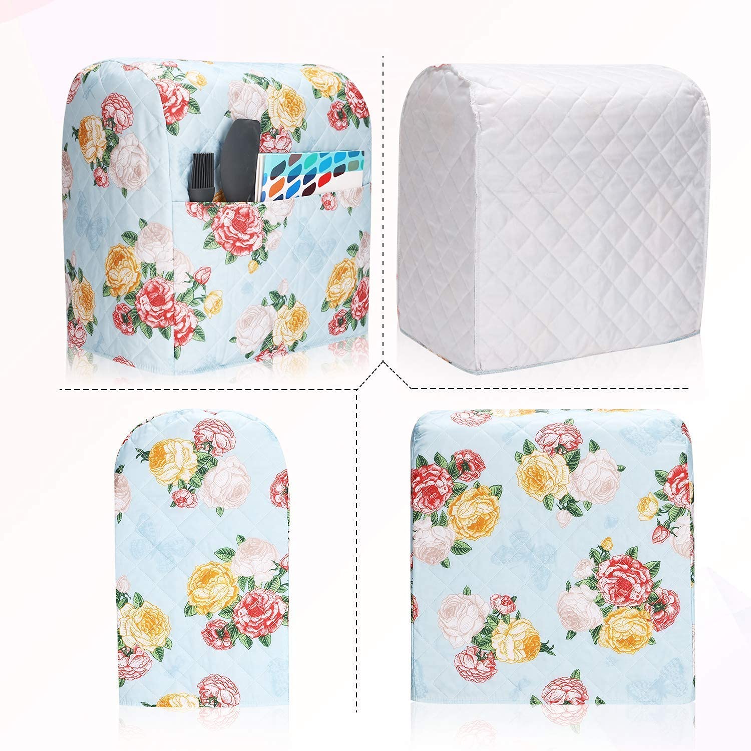 TUYUU cobertor para batidora de pie floral protege contra polvo y salpicaduras