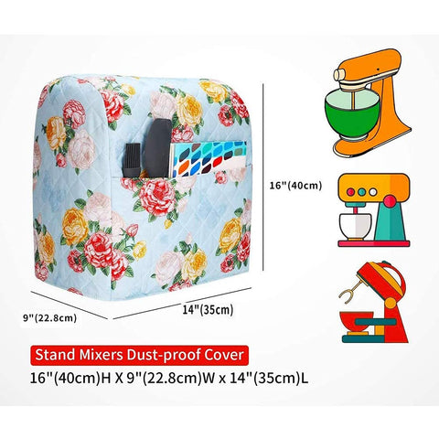 TUYUU funda para batidora de 6-8 cuartos con estampado floral protege contra el polvo
