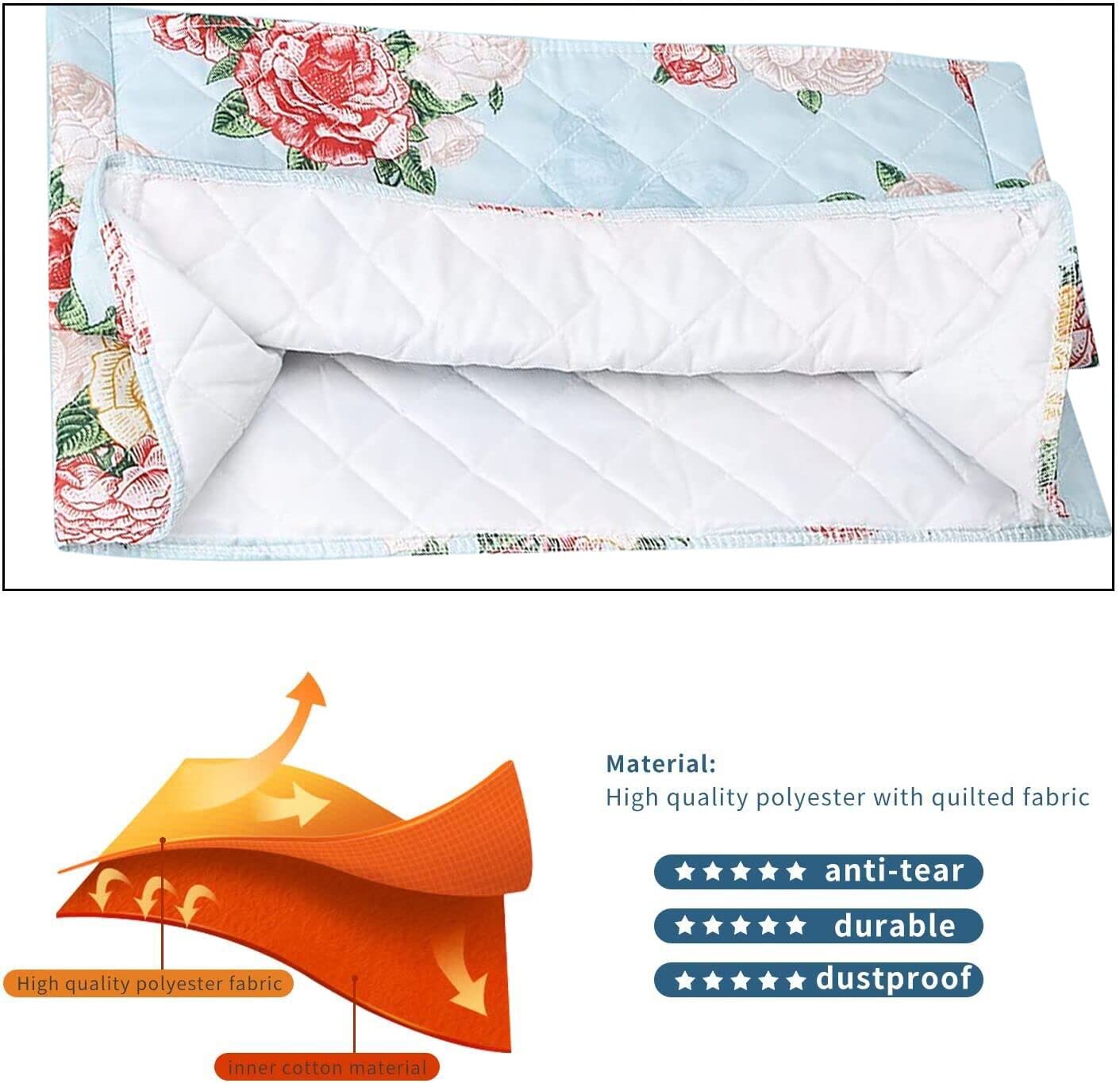 TUYUU funda para batidora de pie floral, práctica y duradera