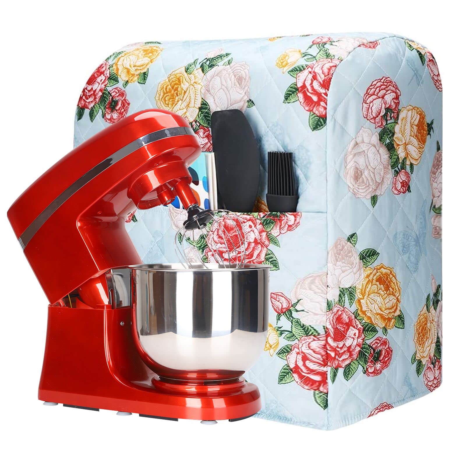 TUYUU funda para batidora de pie con diseño floral mantiene limpia la cocina