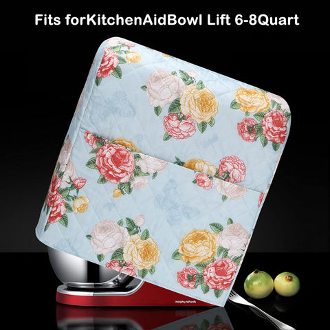 TUYUU protector antipolvo para batidora de pie con diseño floral facilita la limpieza