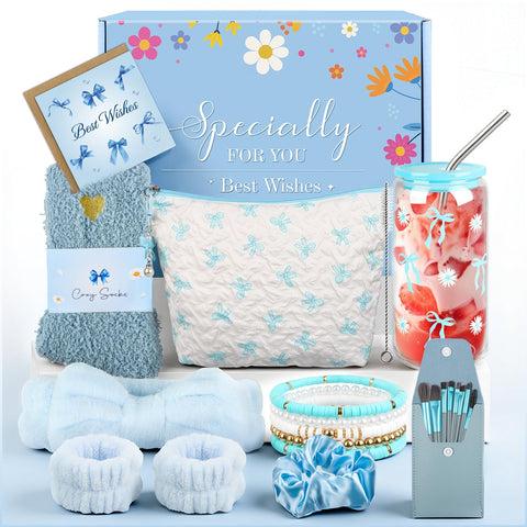 Regalo TUZELIYA: caja azul lista para cumpleaños y sorpresas.