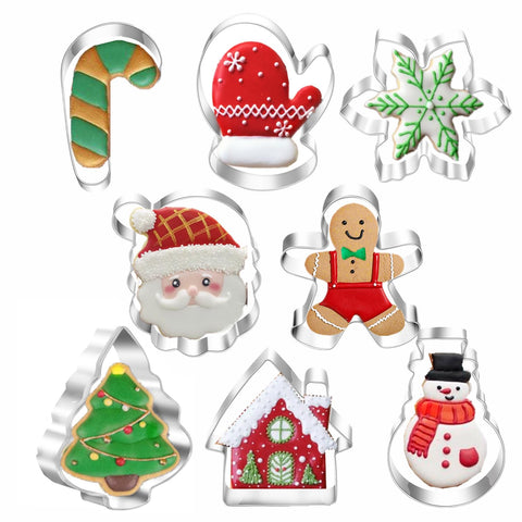 Cortadores TUZICAKE para muñeco de nieve, ideal para galletas festivas y regalos.