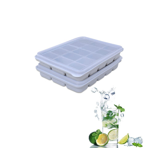 Tvmania bandejas de hielo de silicona 2 piezas, desmoldeado fácil para bebidas