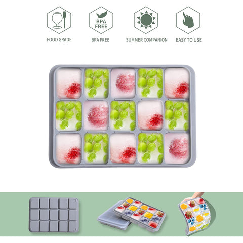 Tvmania tapas herméticas para bandejas de hielo, control de olores