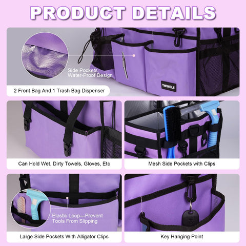 TWINDLE Caddy con correa ajustable, transporte cómodo para tareas de limpieza.