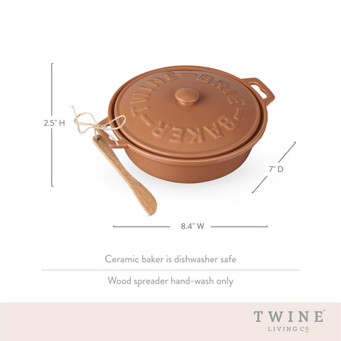 Twine espátula de madera de acacia incluida para servir brie