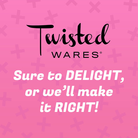 Twisted Wares para bodas y cumpleaños con humor sutil.