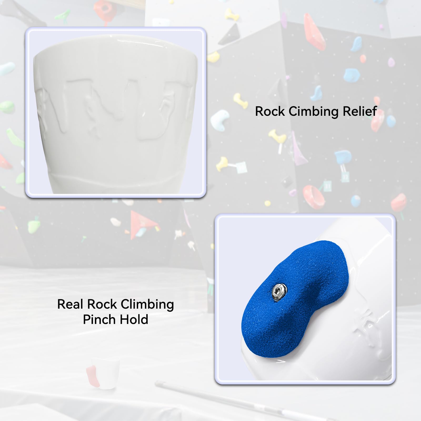 TWO STONES taza con relieve de escalada para estilo y tacto