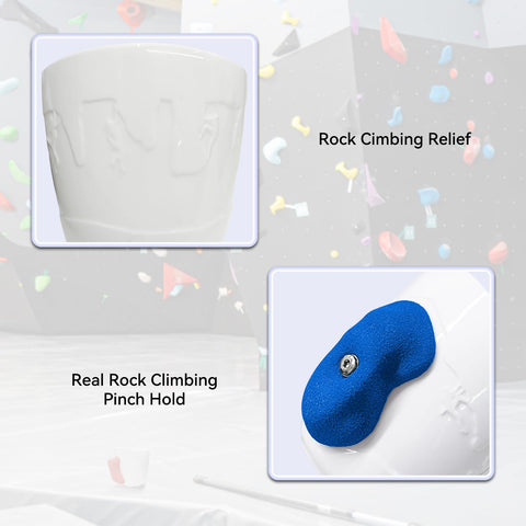 TWO STONES taza con relieve de escalada para estilo y tacto