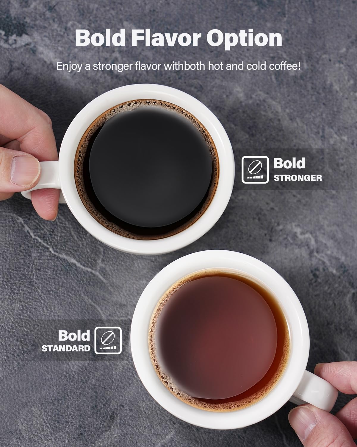 TWOMEOW cafetera con bandeja de goteo removible para tazas altas.