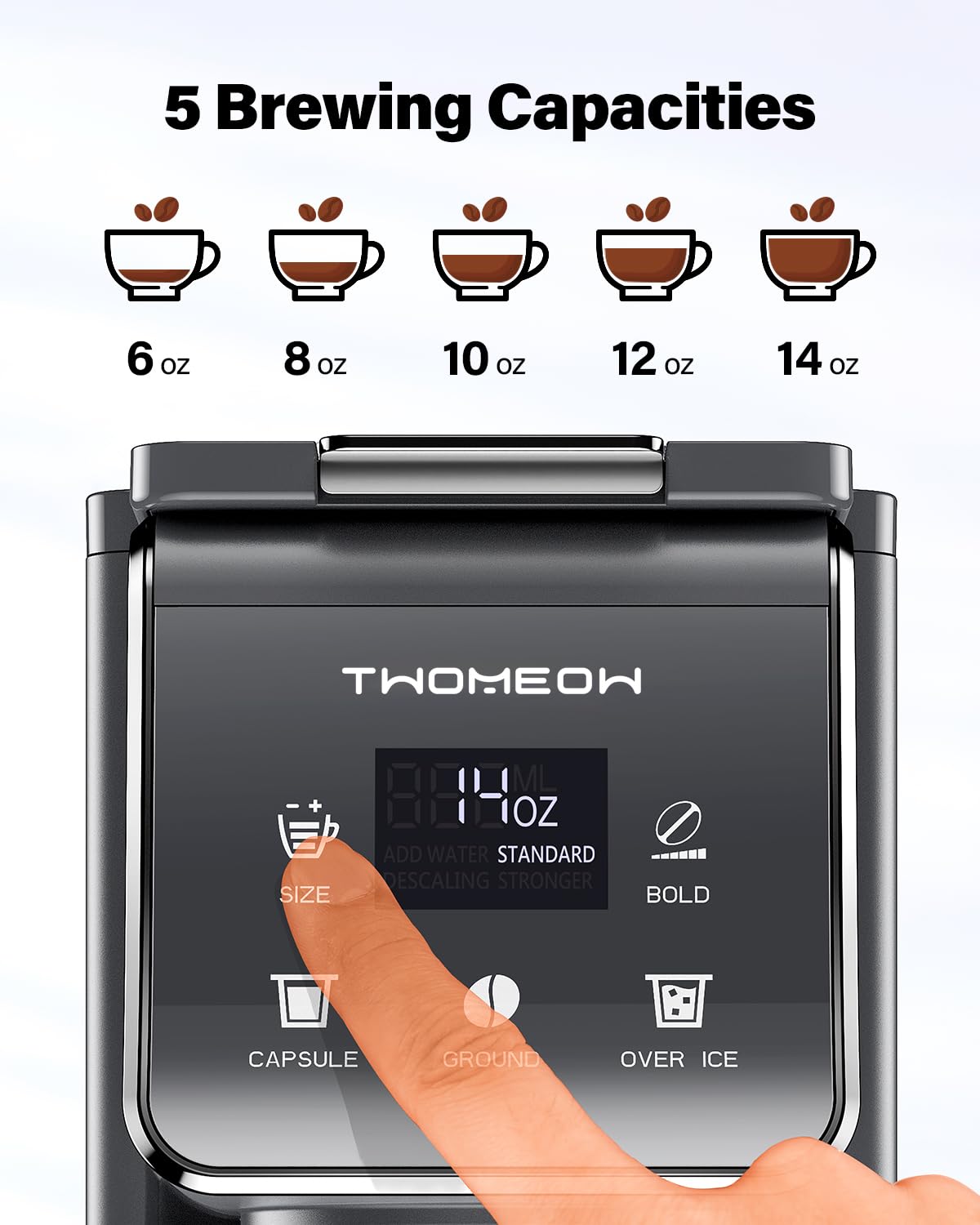 TWOMEOW preparación rápida para café caliente o helado.