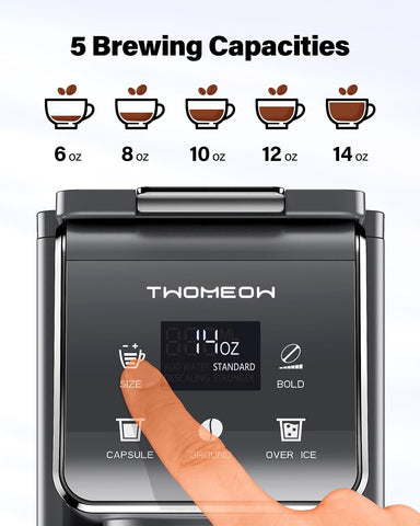 TWOMEOW preparación rápida para café caliente o helado.