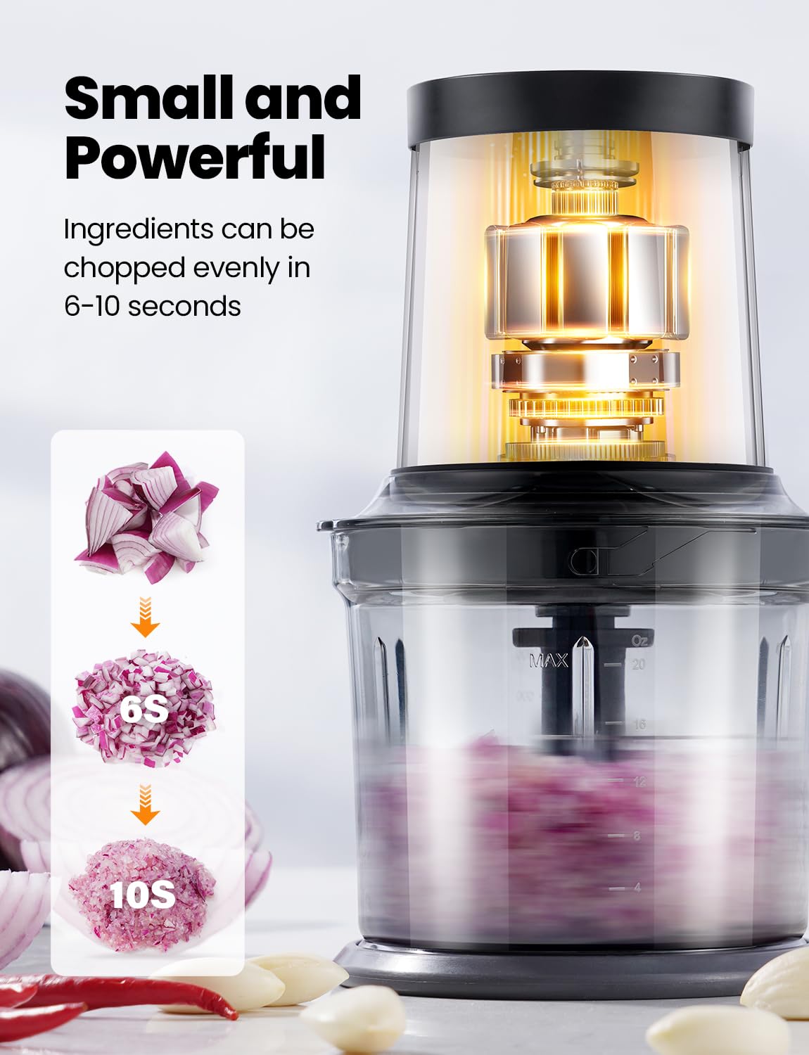 TWOMEOW motor potente prepara purés, salsas y mezclas en segundos