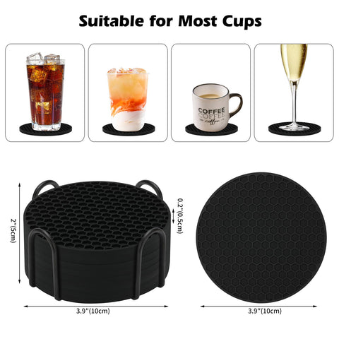 Posavasos TWTLi de silicona anti deslizante, mantienen las bebidas en su lugar.