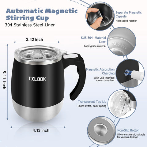 TXLOOK interior acero 304 seguro para bebidas calientes y frías.