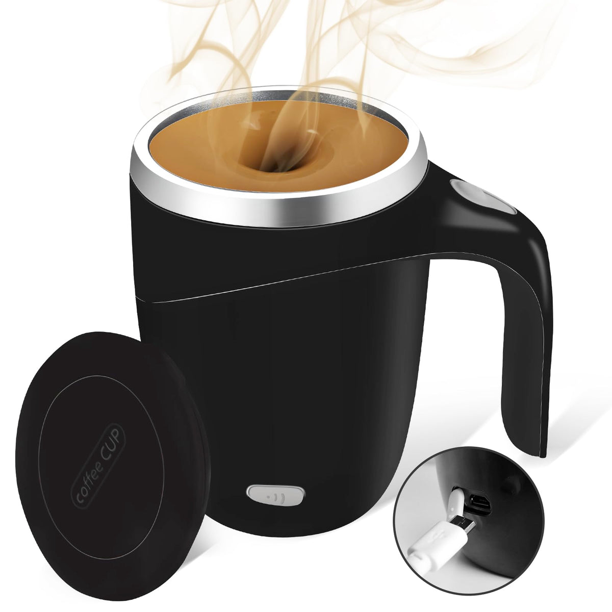 TXLOOK Taza Mezcla Automático: mezcla homogénea para café, cacao o proteínas.