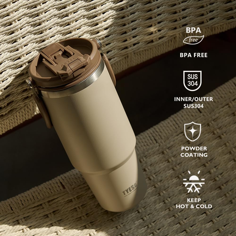 TYESO tumbler apto para lavavajillas, limpieza rápida y sencilla