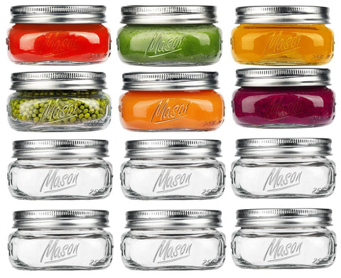 Tynatune frascos Mason 8oz claros para conservas y regalos