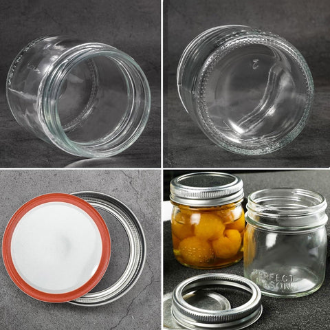 Tarro Mason 8oz de Tynatune con cierre hermético, mantiene alimentos frescos.