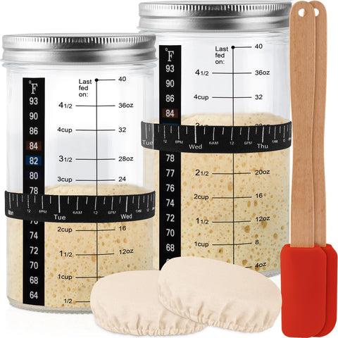 Tyniaide jarro de vidrio 40 oz para fermentación, ideal para varias hogazas.