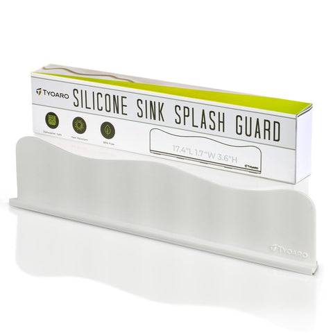 TYOARO protector silicona fregadero frente: reduce salpicaduras y facilita el lavado.