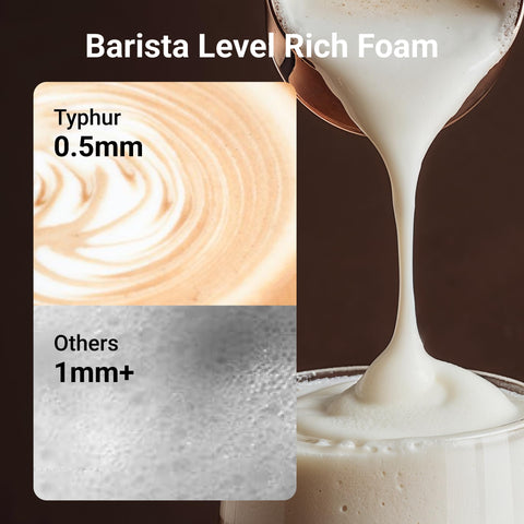 Typhur InstaWhisk compatible con leche entera y vegetales para texturas cremosas