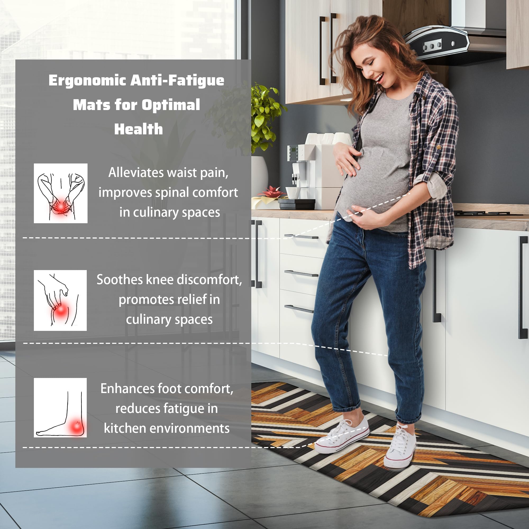 Alfombra Tyrot cocina resistente al agua, fácil limpieza de derrames