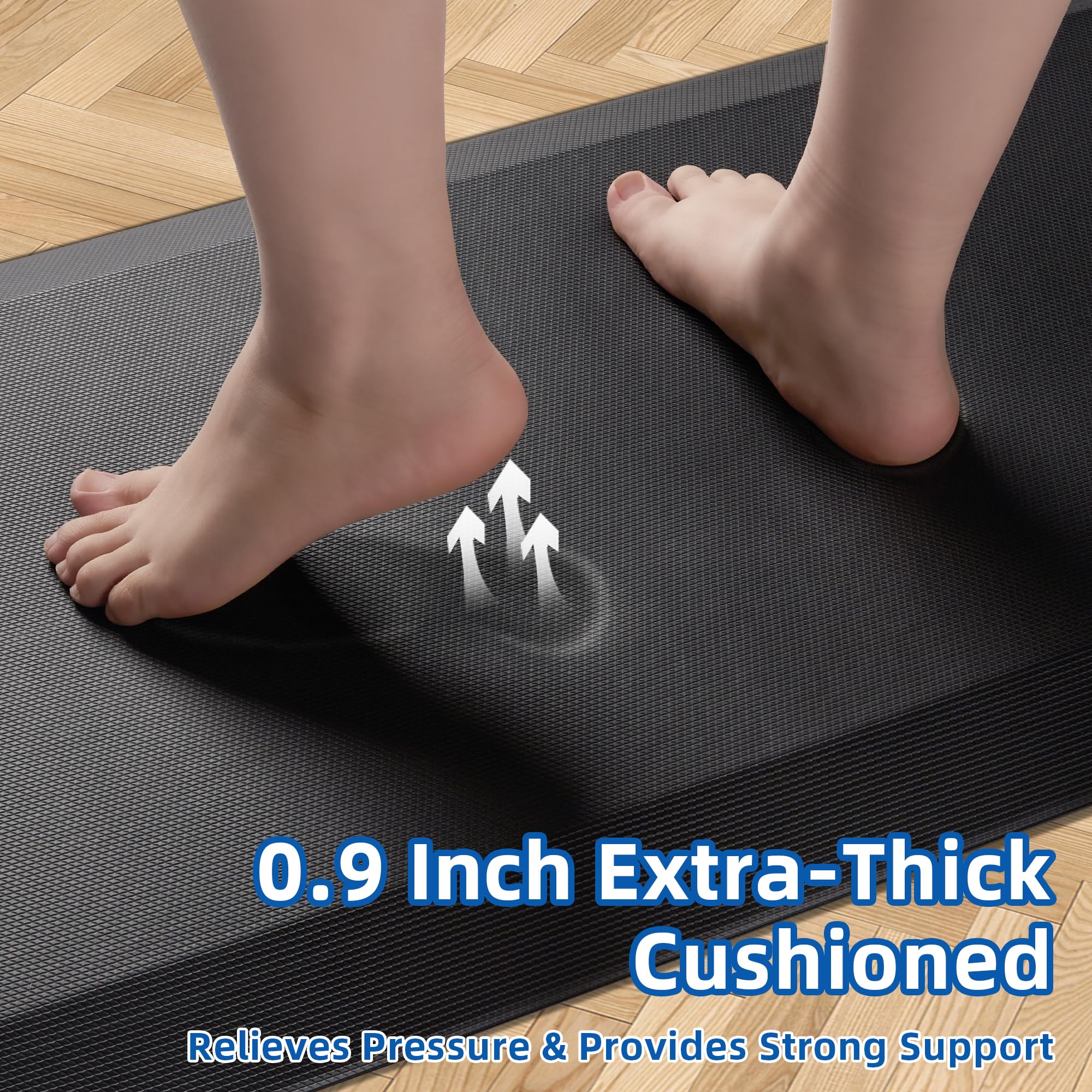 Tyrot Alfombra para pies ergonómica con espuma de memoria de 23 mm