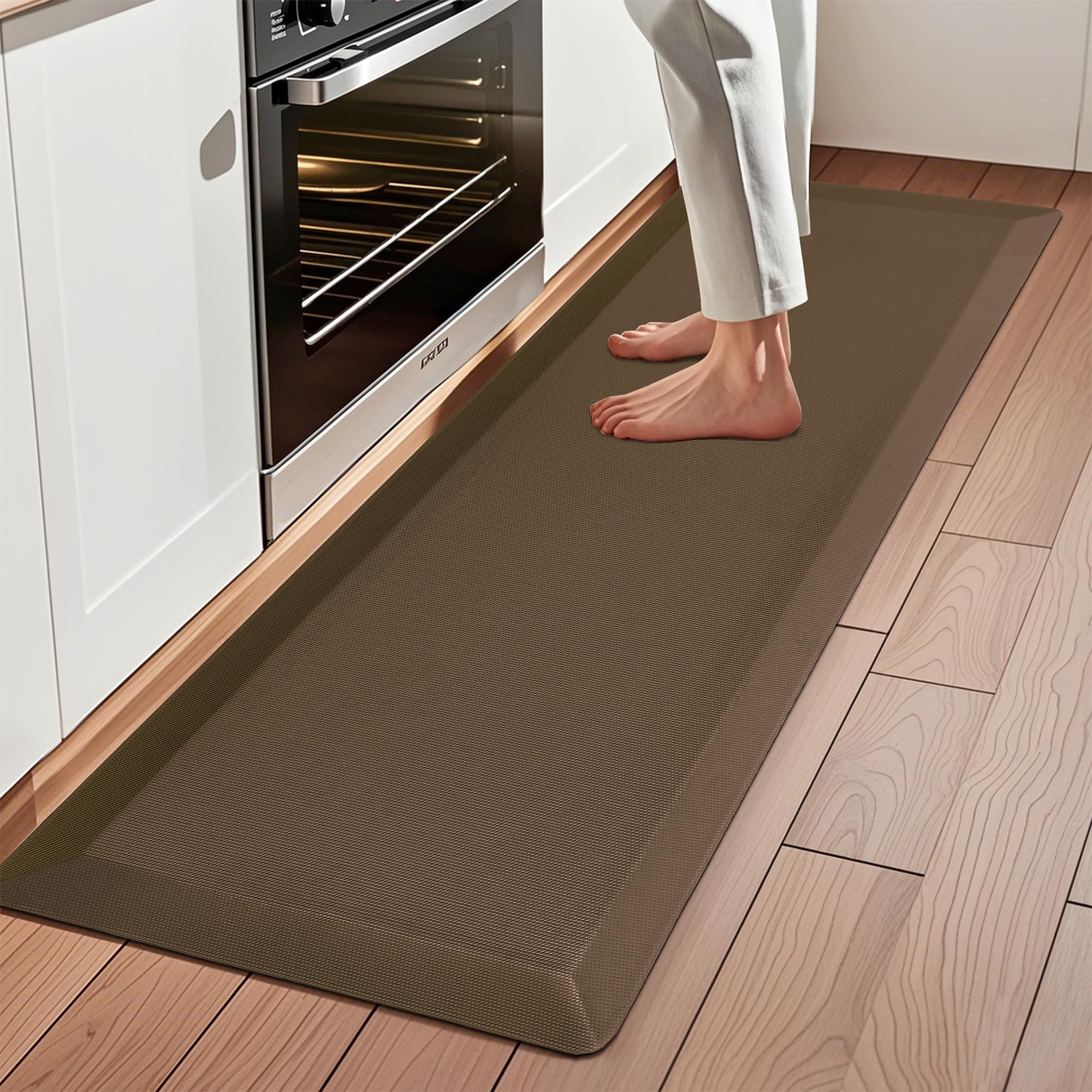 Tyrot Alfombrilla antifatiga para cocina, enfoque en confort para las piernas.