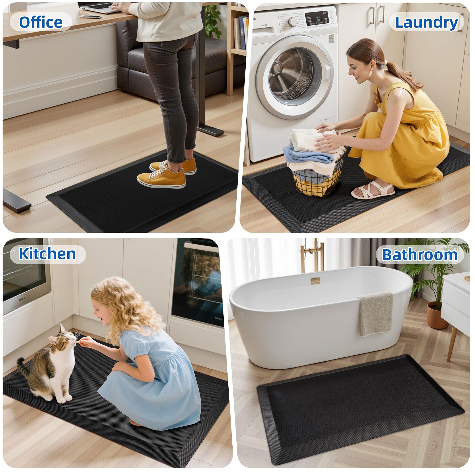 Alfombrilla Tyrot para múltiples ambientes del hogar, uso versátil.
