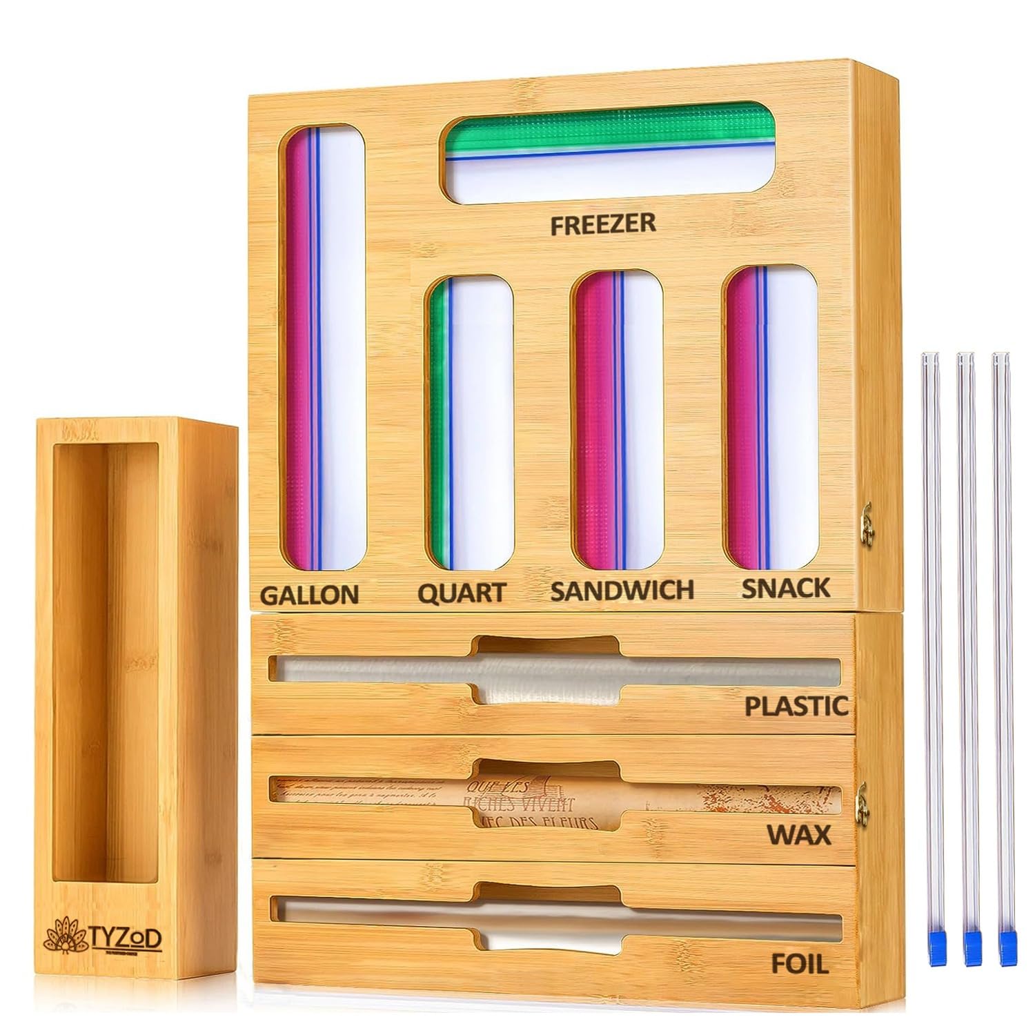 TYZOD dispensador-3-en-1 aluminio-plástico facilita cortes limpios