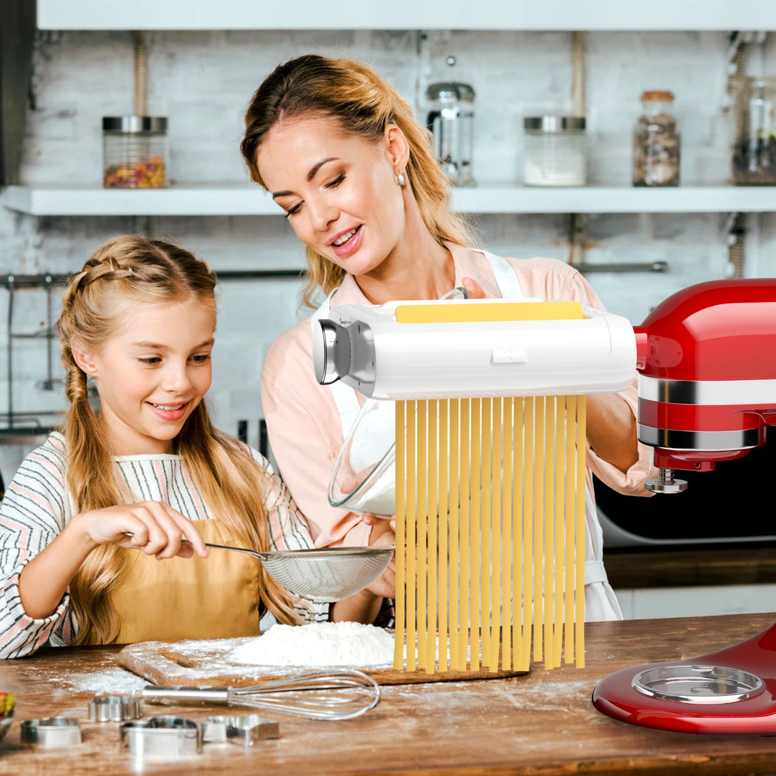 TZCYOTO Pasta Maker compatible con KitchenAid para instalación rápida