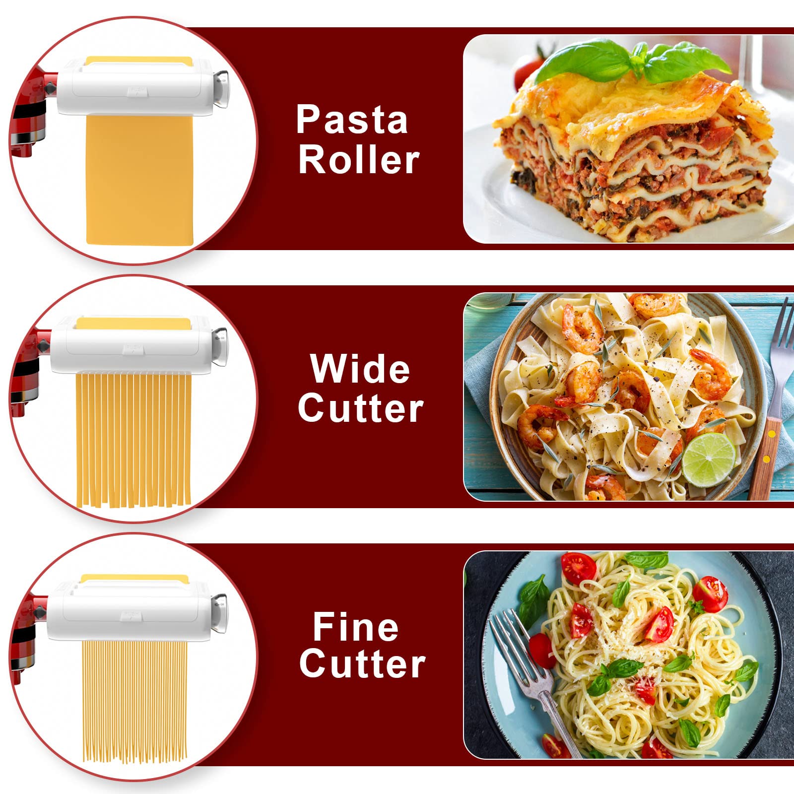 TZCYOTO Pasta Maker cortador Espagueti para porciones frescas en casa