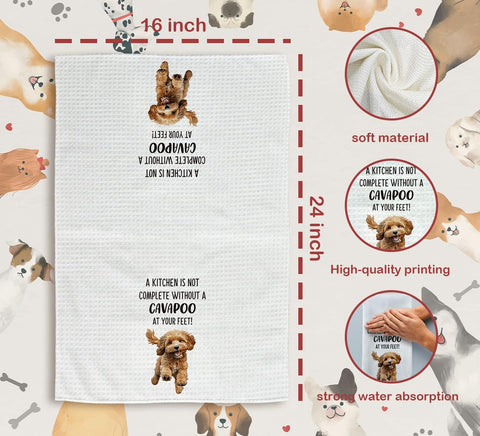 Toallas de cocina Tzhim Cavapoo, resistentes para uso diario en casa.