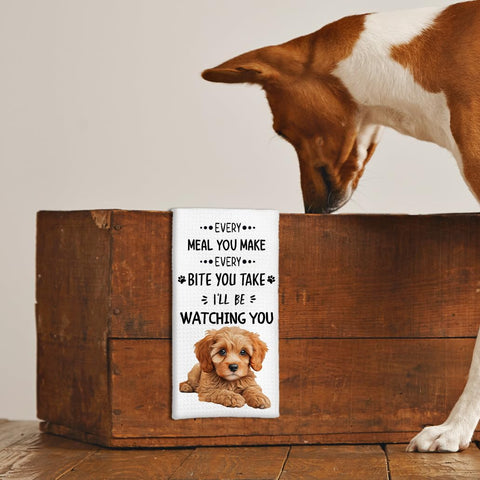 Toallas de cocina absorbentes Tzhim Cavapoo, ideales para secar utensilios y superficies.