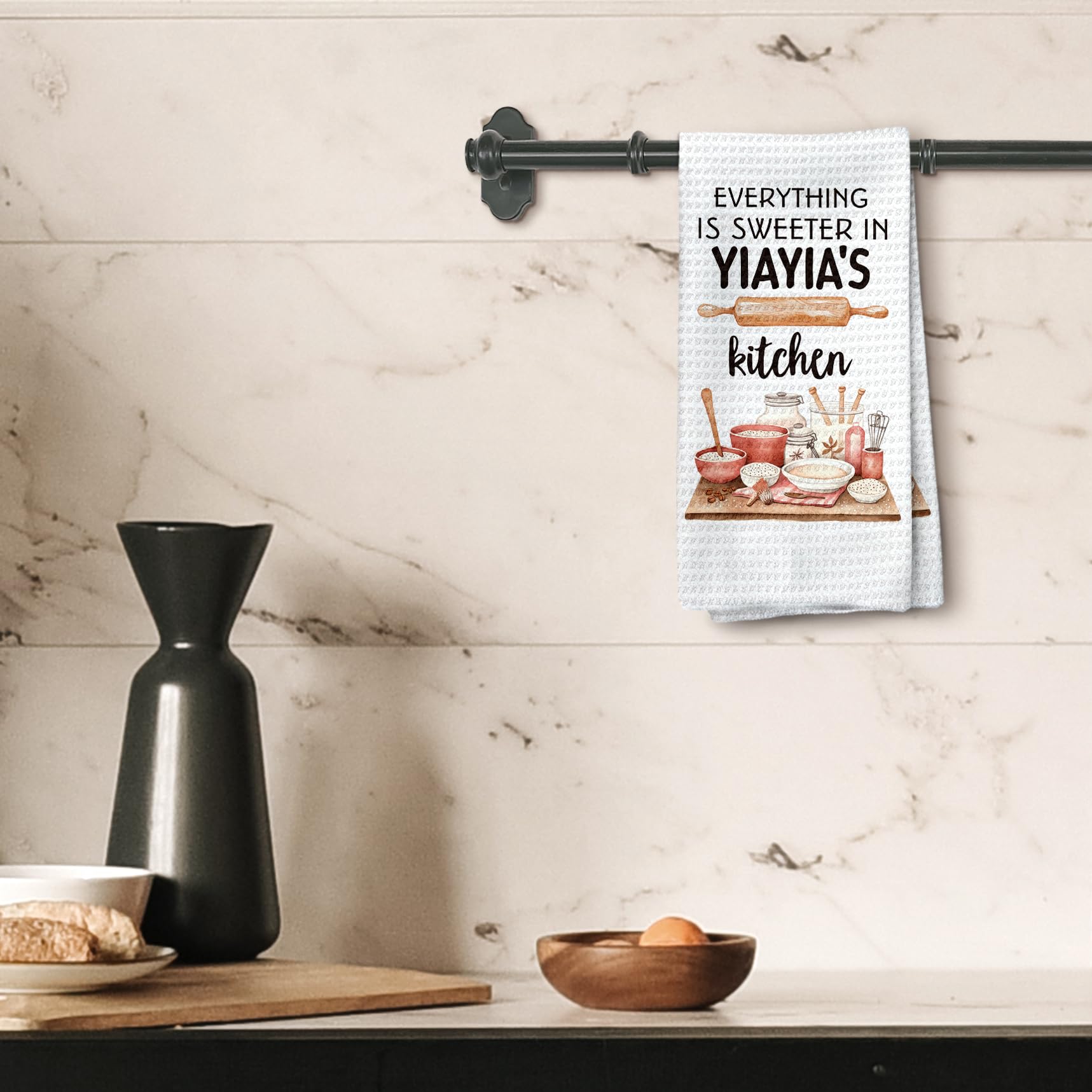 Toallas de cocina impresas Tzhim Yiayia para limpieza diaria y rápida.