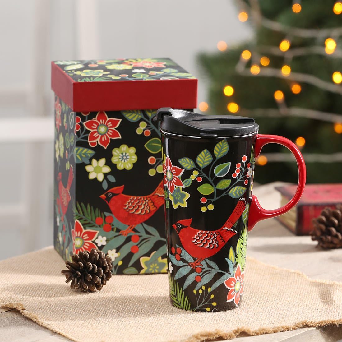 TZSSP taza cerámica 500ml con tapa ideal para casa y oficina