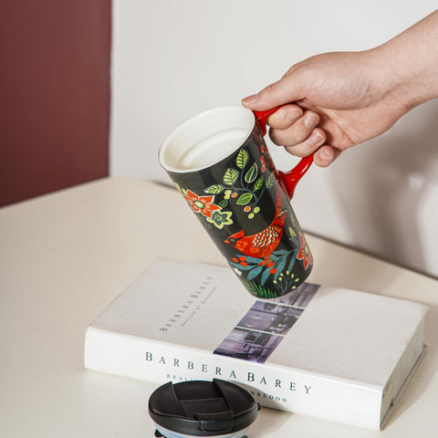 TZSSP taza diseño minimalista con tapa elegante para regalo