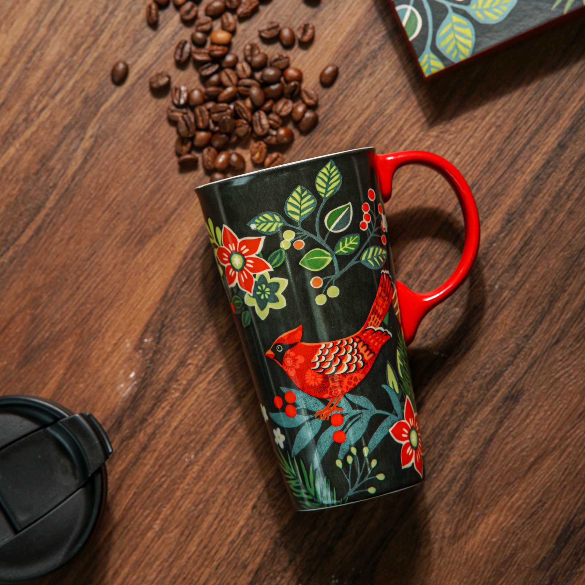 TZSSP taza te latte con tapa cerámica para degustar bebidas calientes