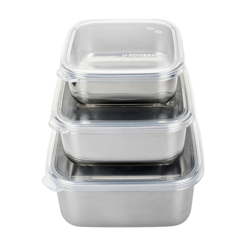 U Konserve contenedor acero inoxidable 15 oz con tapa, ideal para almuerzos y almacenamiento seguro.