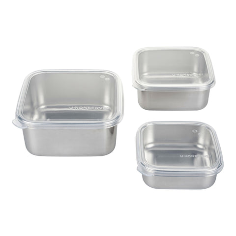 U Konserve contenedor 30 oz, acero inoxidable, tapa de silicona para frescura prolongada.