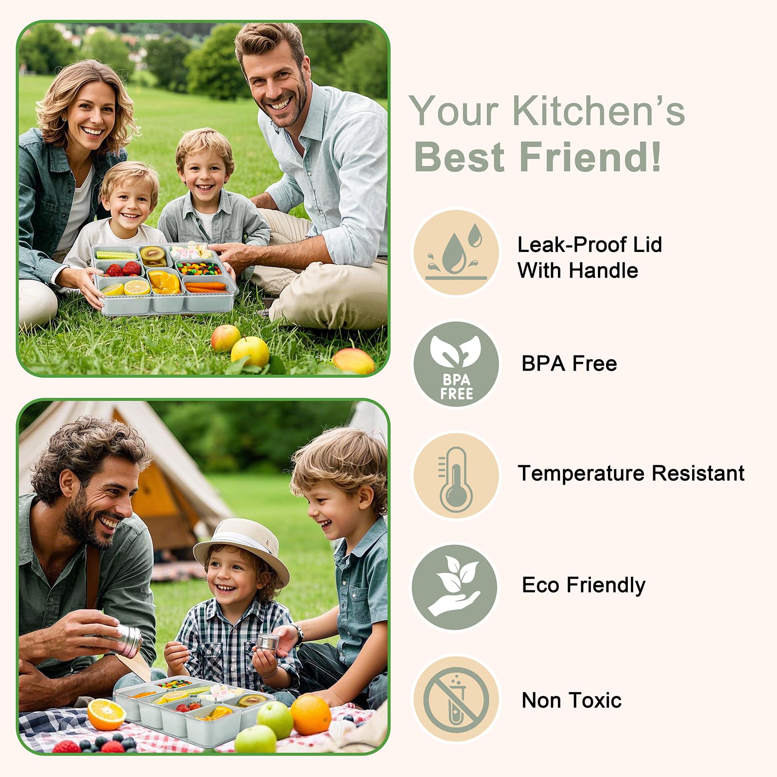 U-QE snackle uso para almuerzo escolar y meriendas