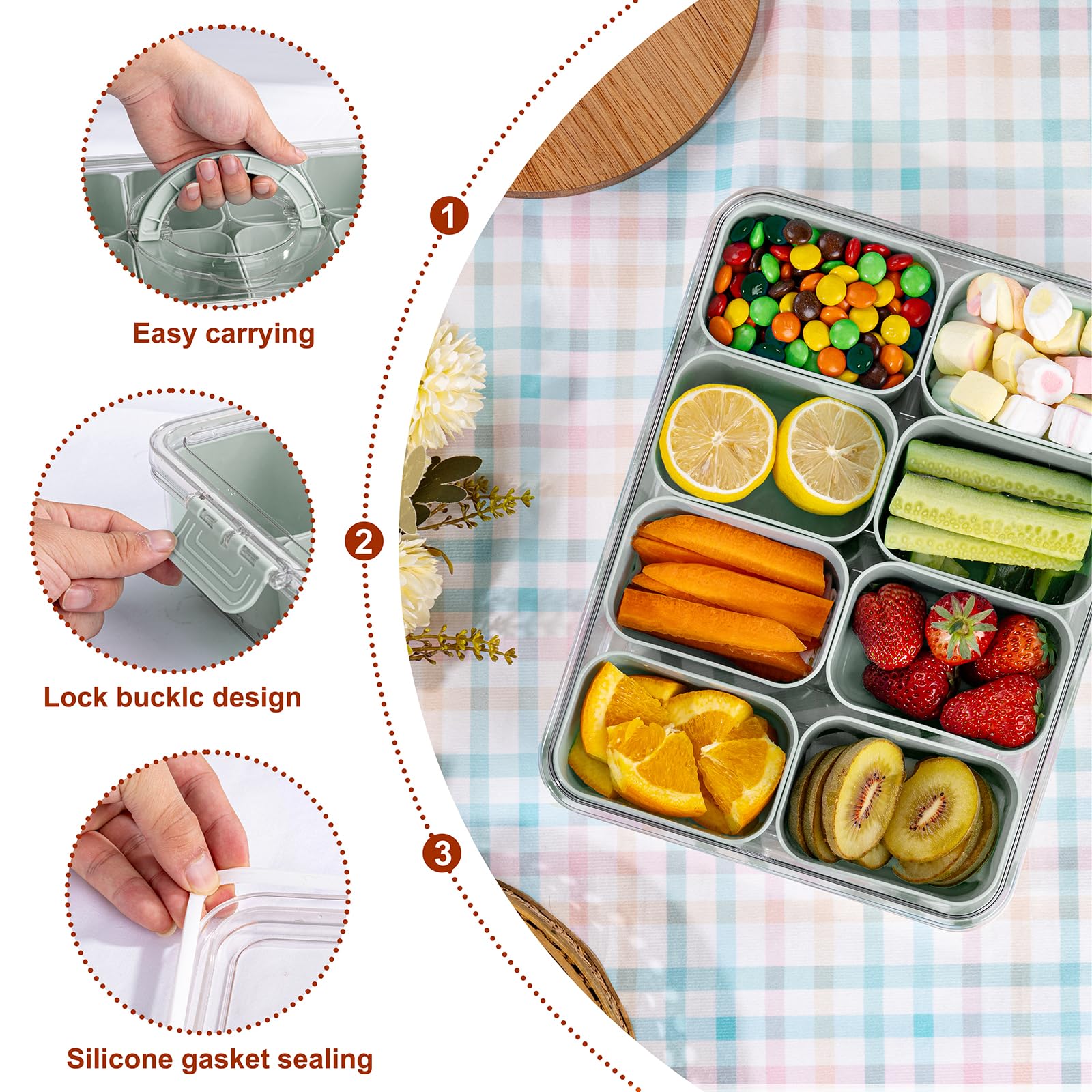 U-QE snackle ideal para picnic y fiesta
